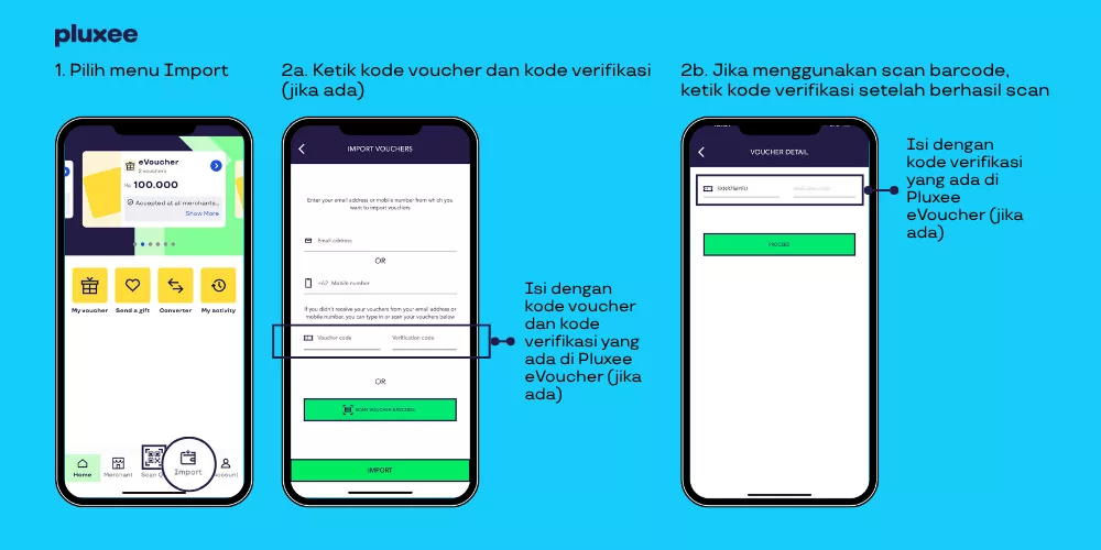 Impor dengan ketik kode