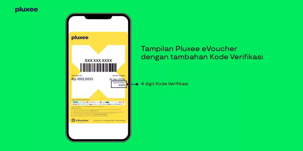 Tampilan Pluxee eVoucher Verification Code